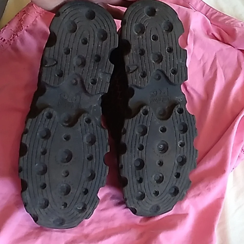 Women's Timberland steel toe anti fatigue pink and black shoes size 8.5 - Picture 9 of 10